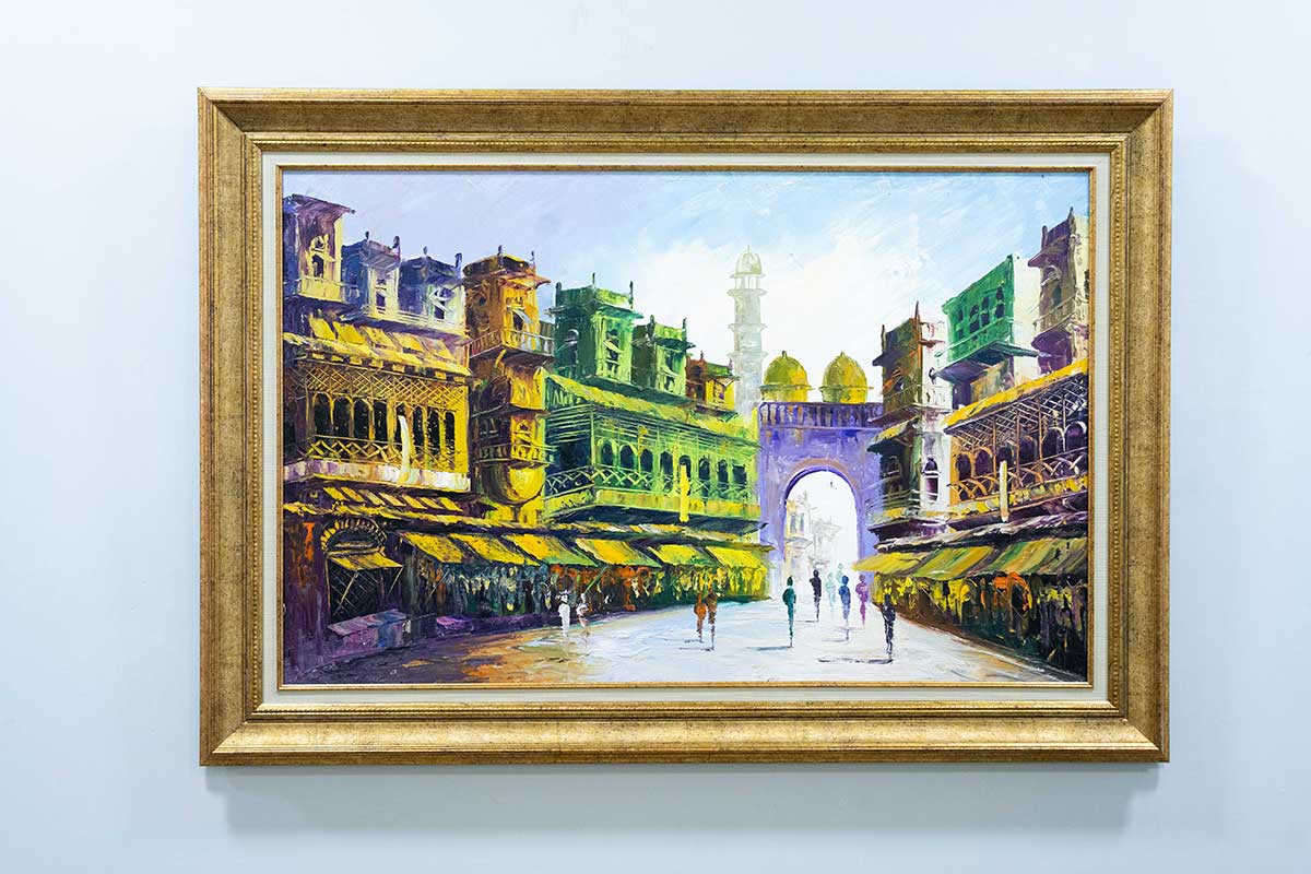 Handmade Old City Painting