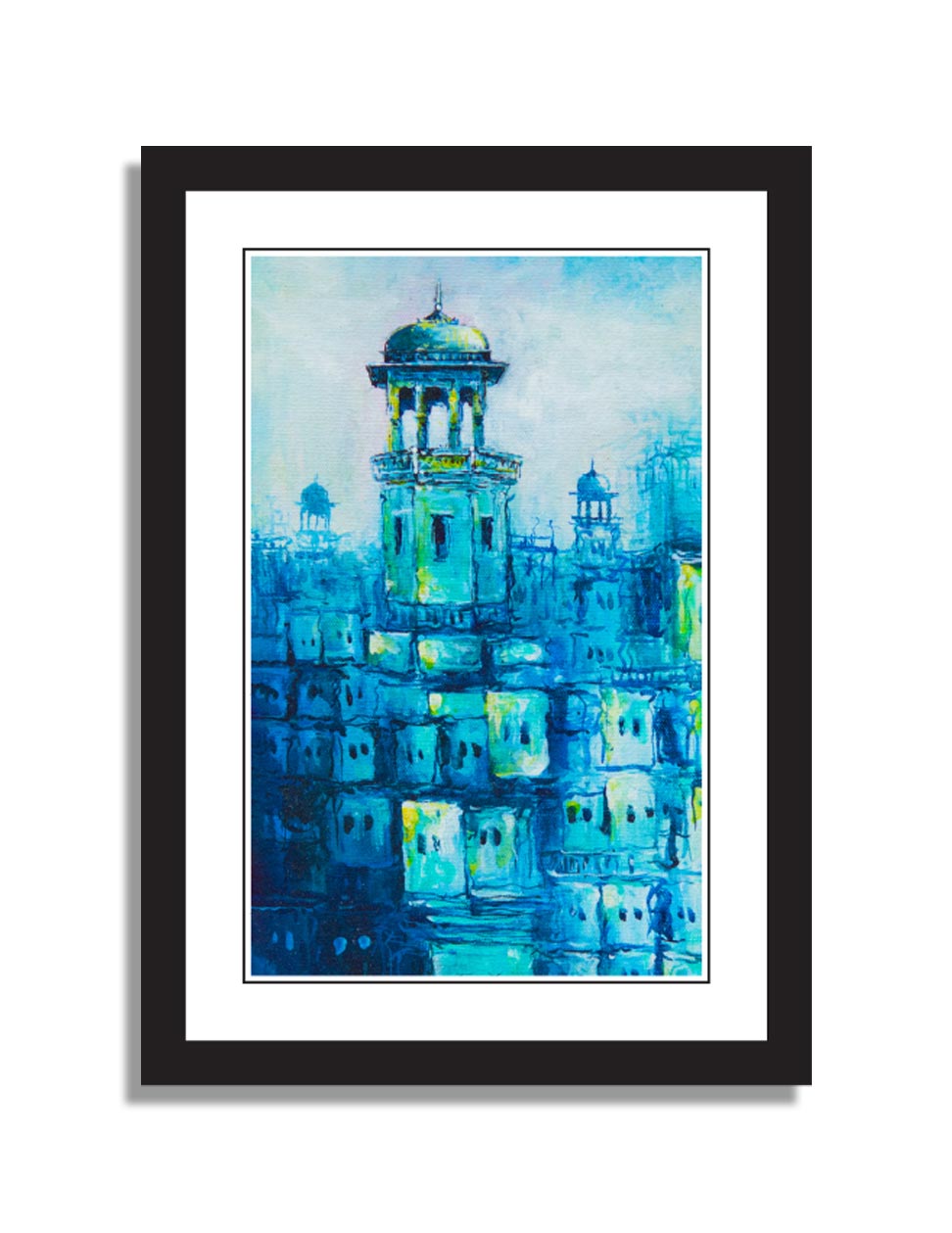 Pair of Historical Monuments  In Black Frame 01