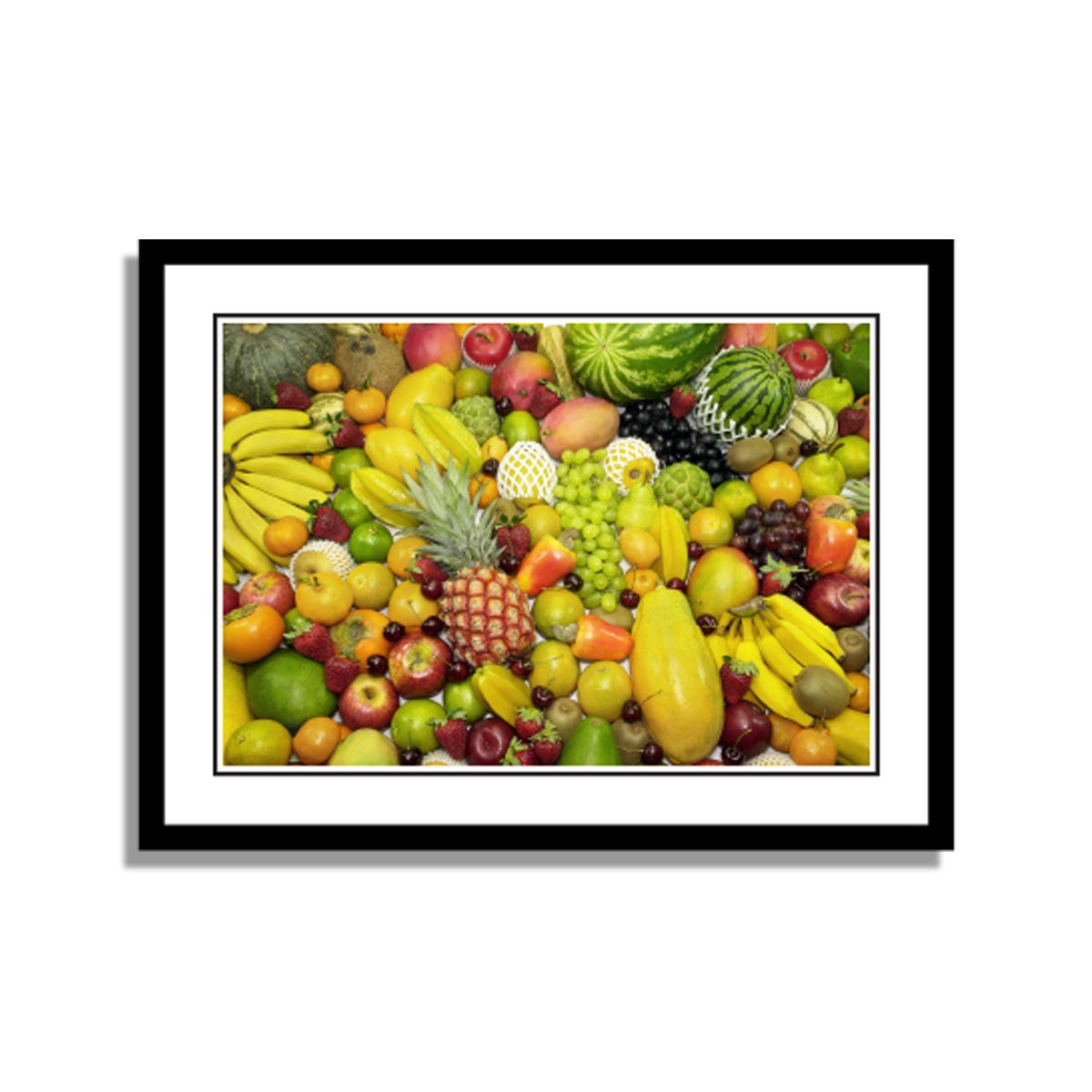 Set of 7 Fruits and Vegetables Framed Art