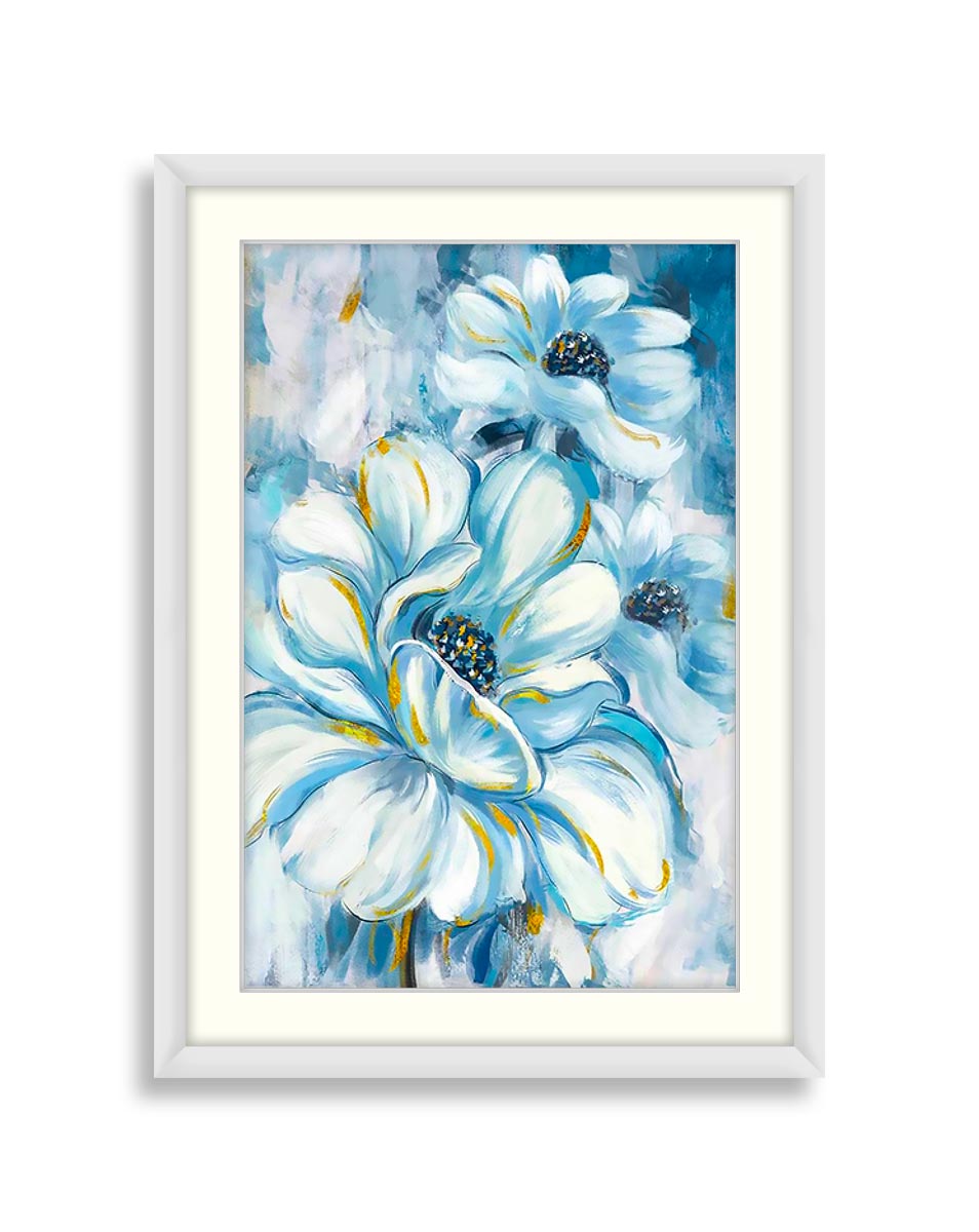 Abstract Light Blue Flower