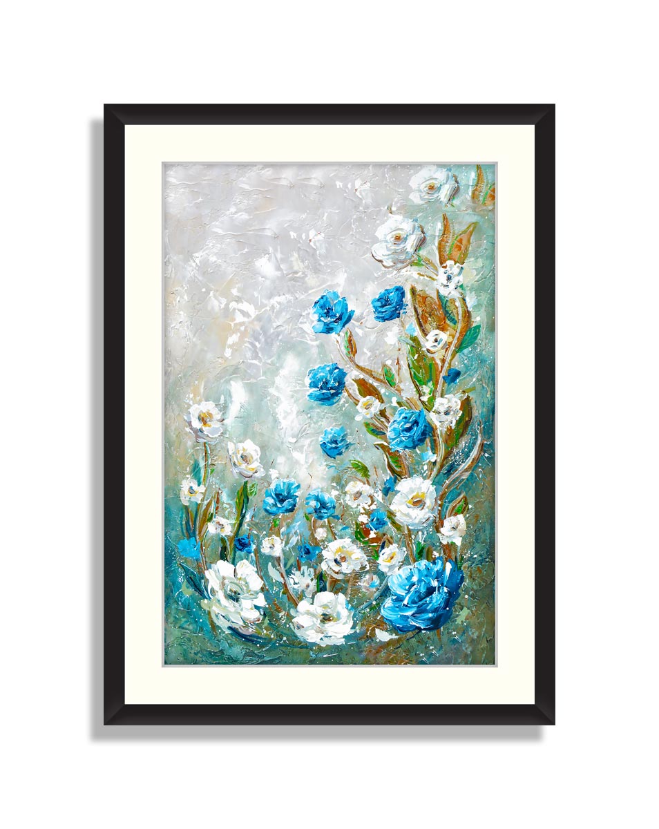 Abstract Floral Framed Art 01