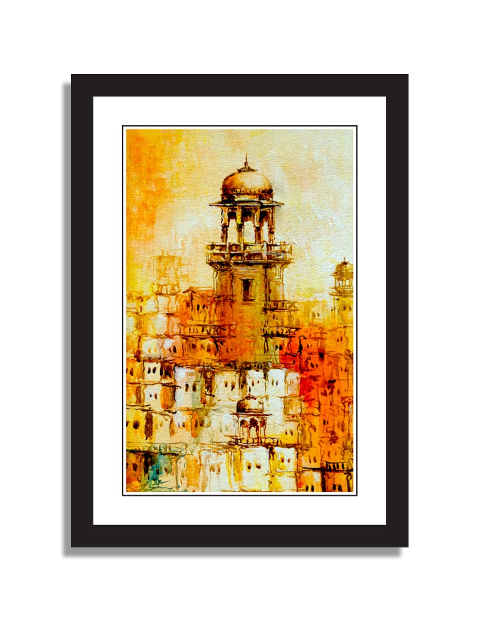 Pair of Historical Monuments  In Black Frame 06