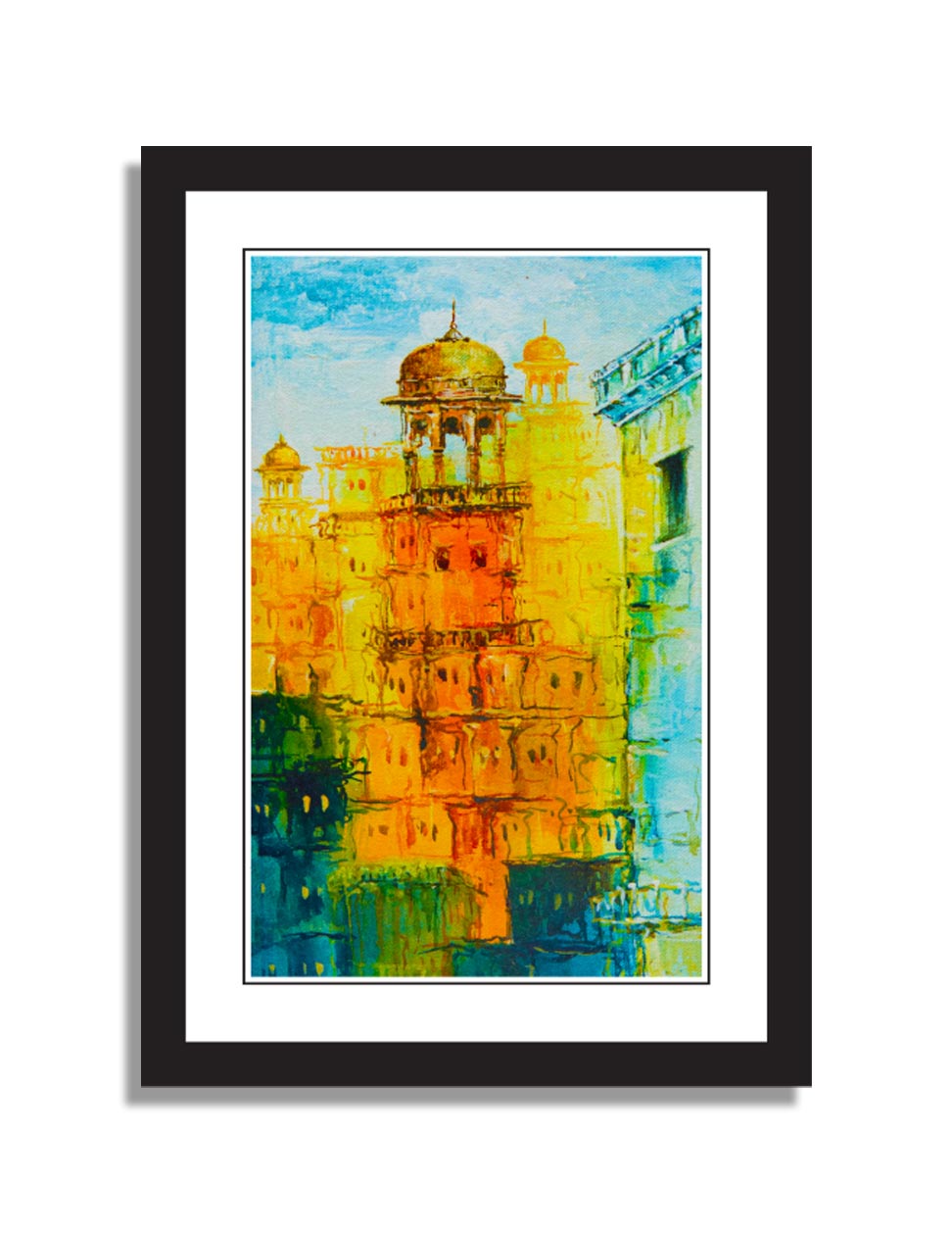 Pair of Historical Monuments  In Black Frame 08