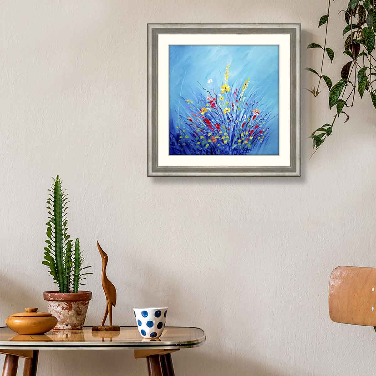 Abstract Floral Framed Art 02