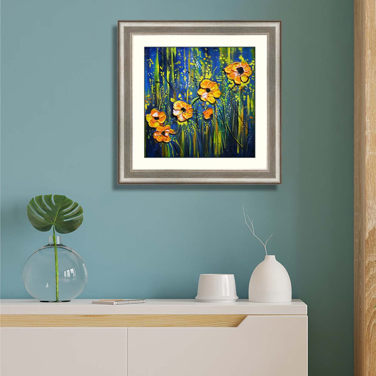 Abstract Floral Palette Knife Work