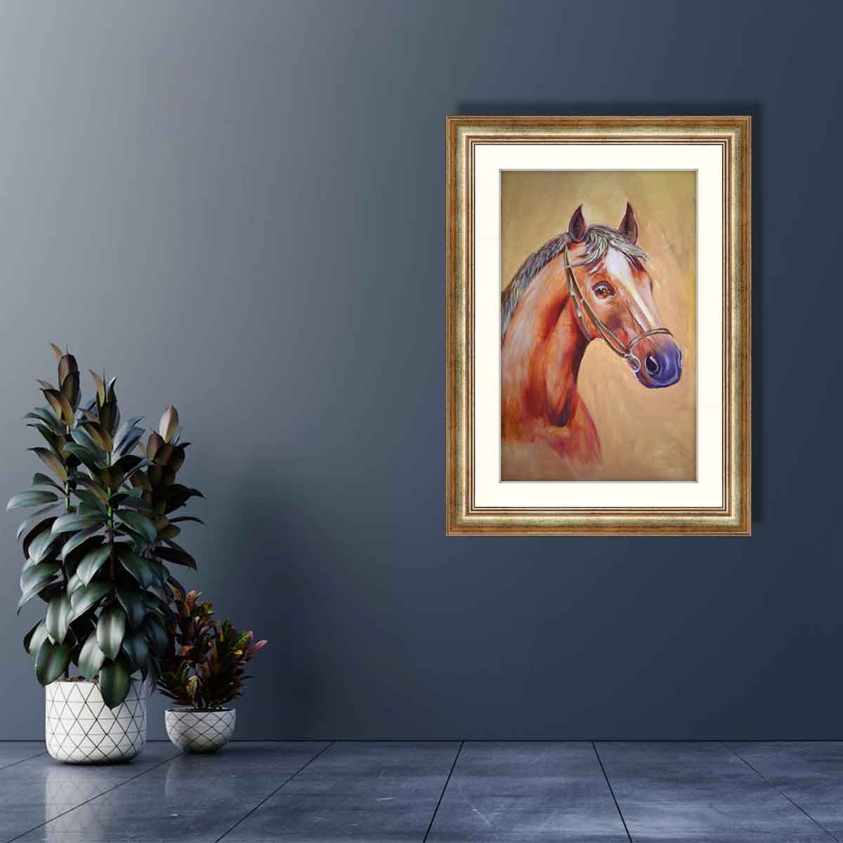 Abstract Horse Framed Art 01