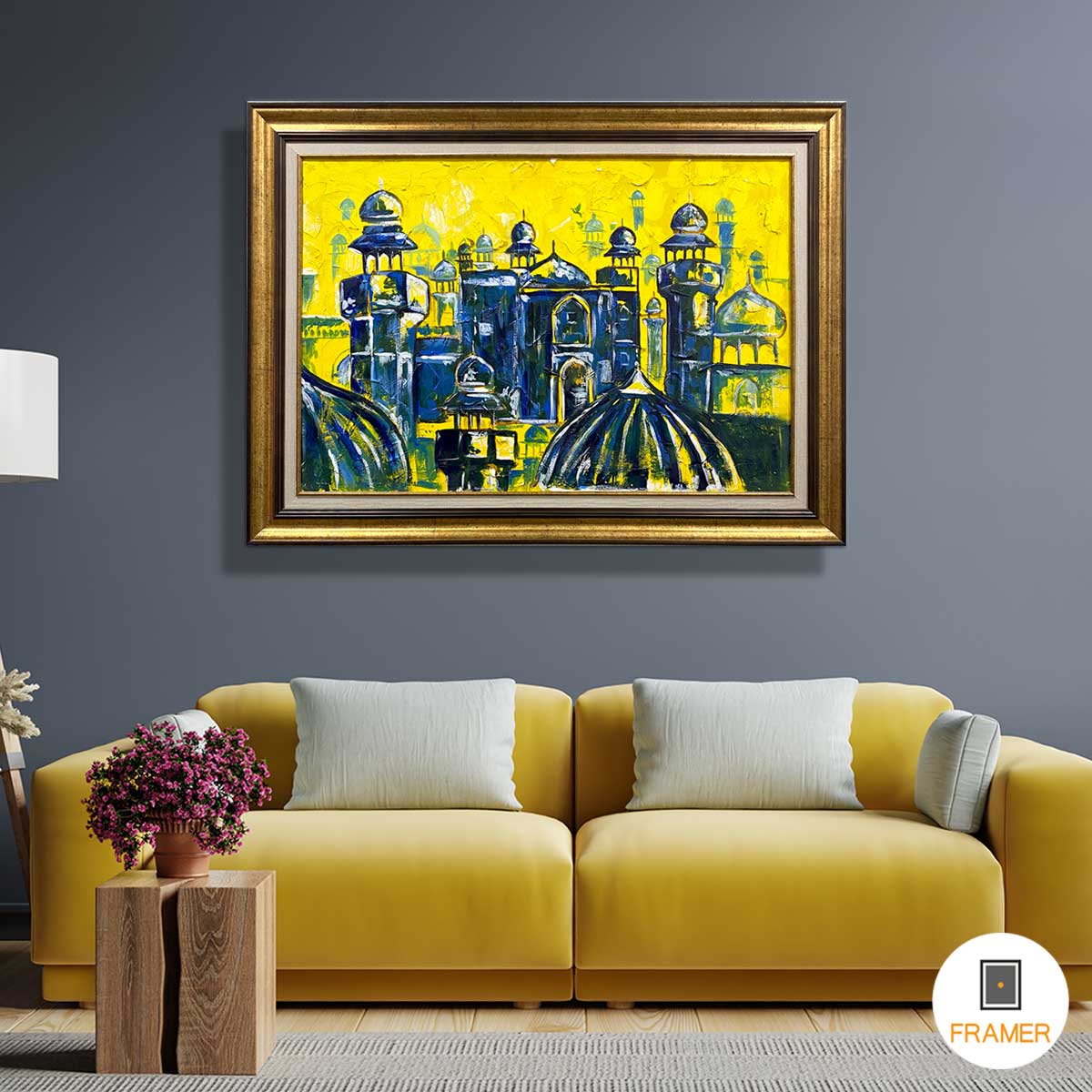 Abstract Mosque Oil Painting on Canvas