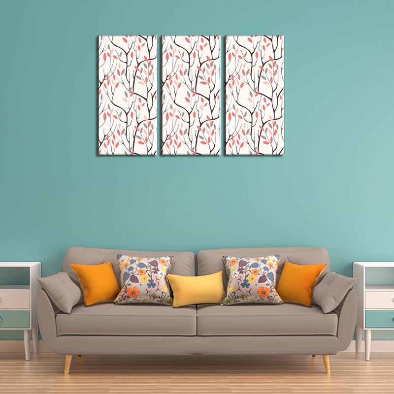 4 Panels Canvas Set of Canvas Painting of Abstract Tree