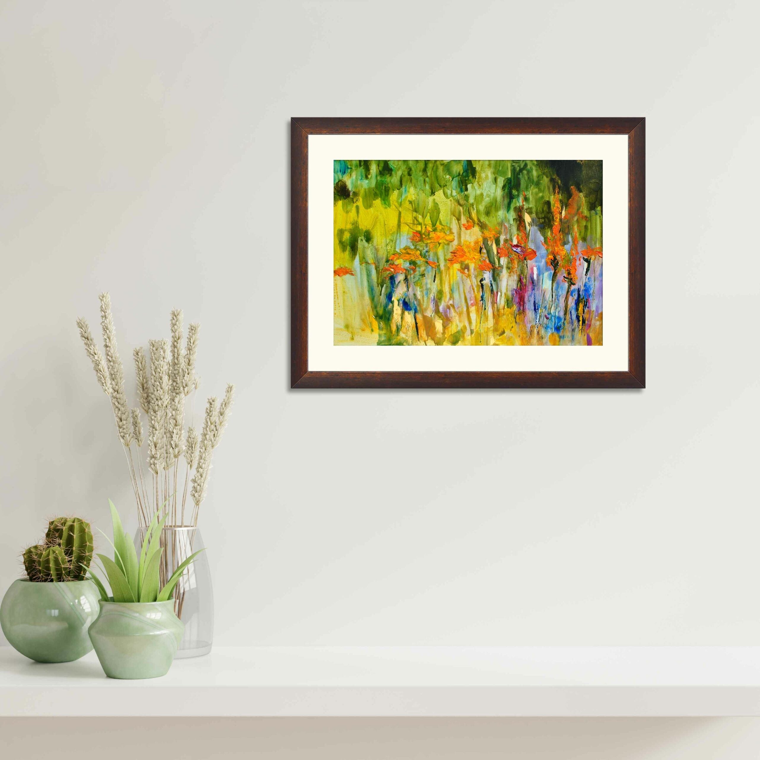 Abstract flowers. Colorful meadow