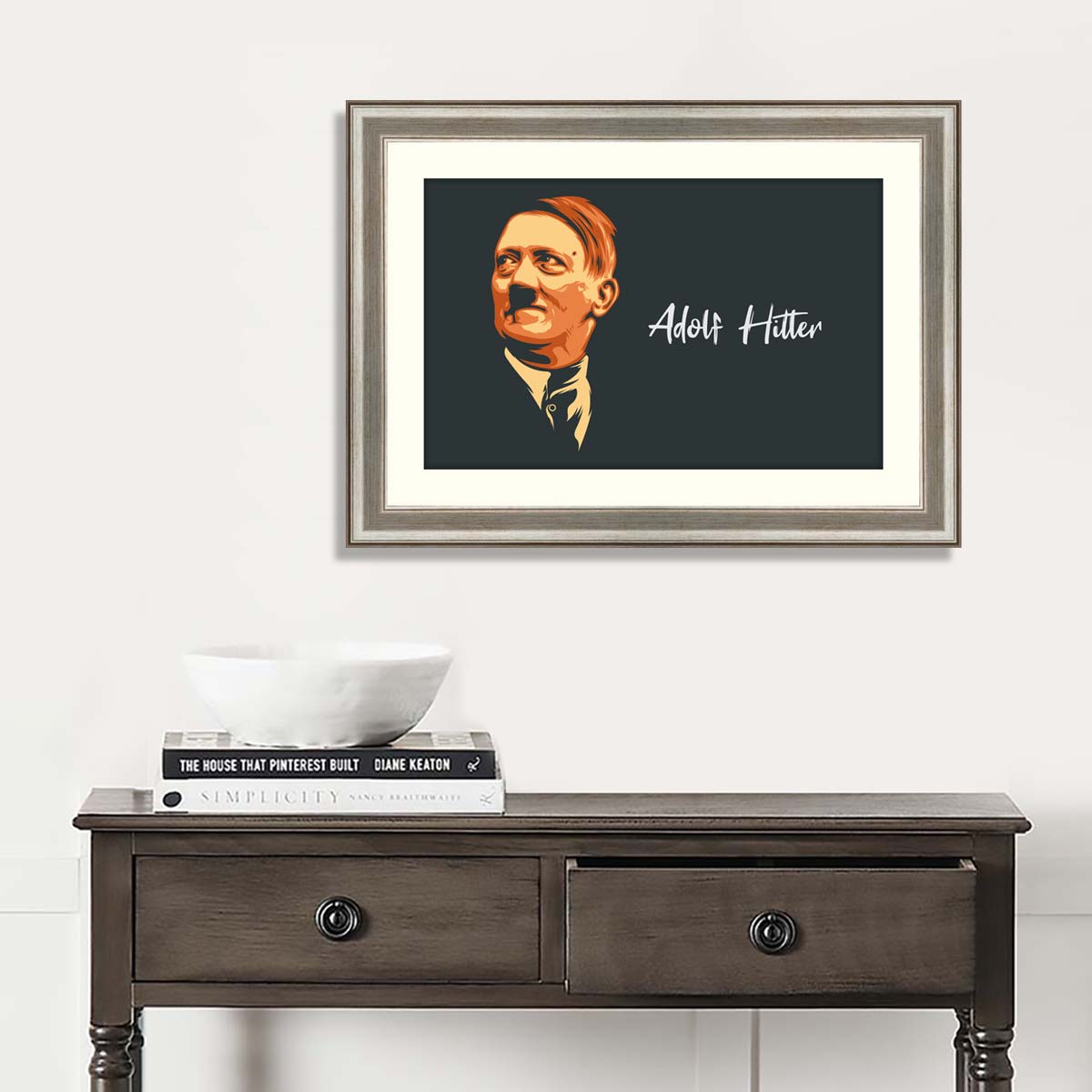 Adolf Hitler portrait line art