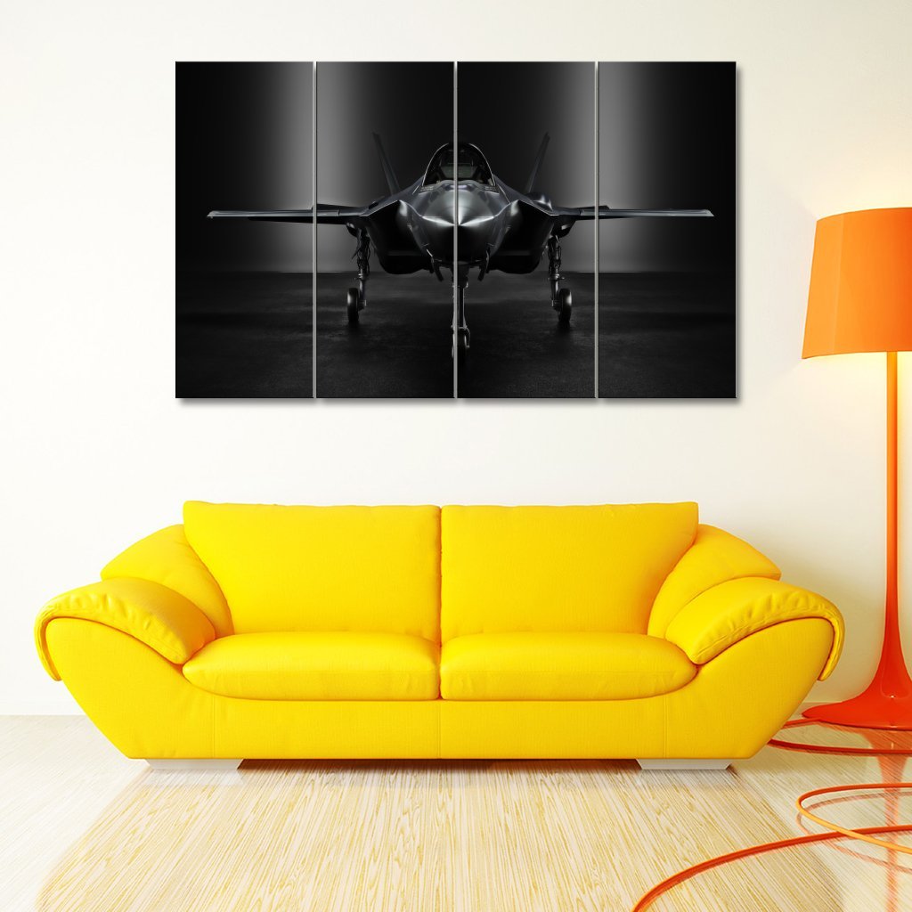 4 Panels Canvas Set of Canvas of Advanced-F35-secret-jet