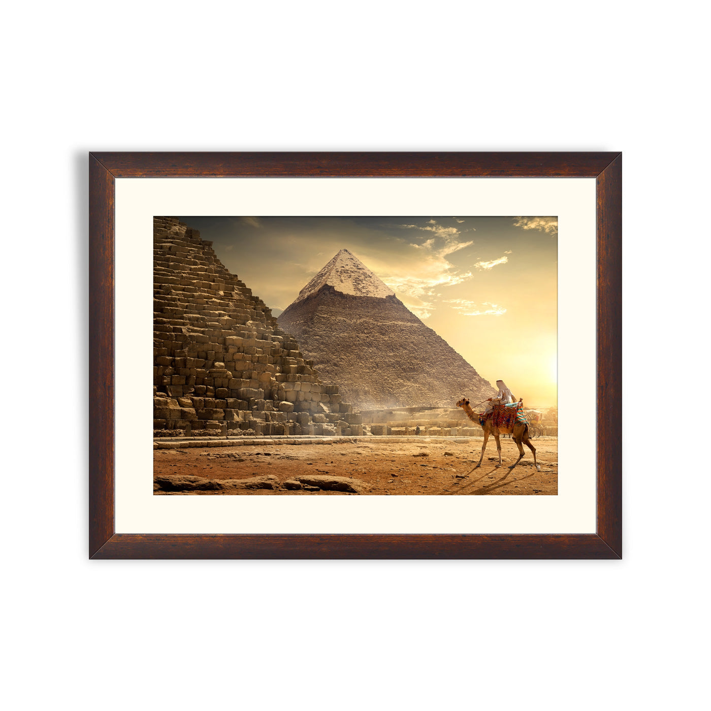 Pyramids in Egyptian desert