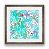 Seamless pattern with frangipani leaves