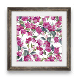 Watercolor pattern with bougainvillea flowers