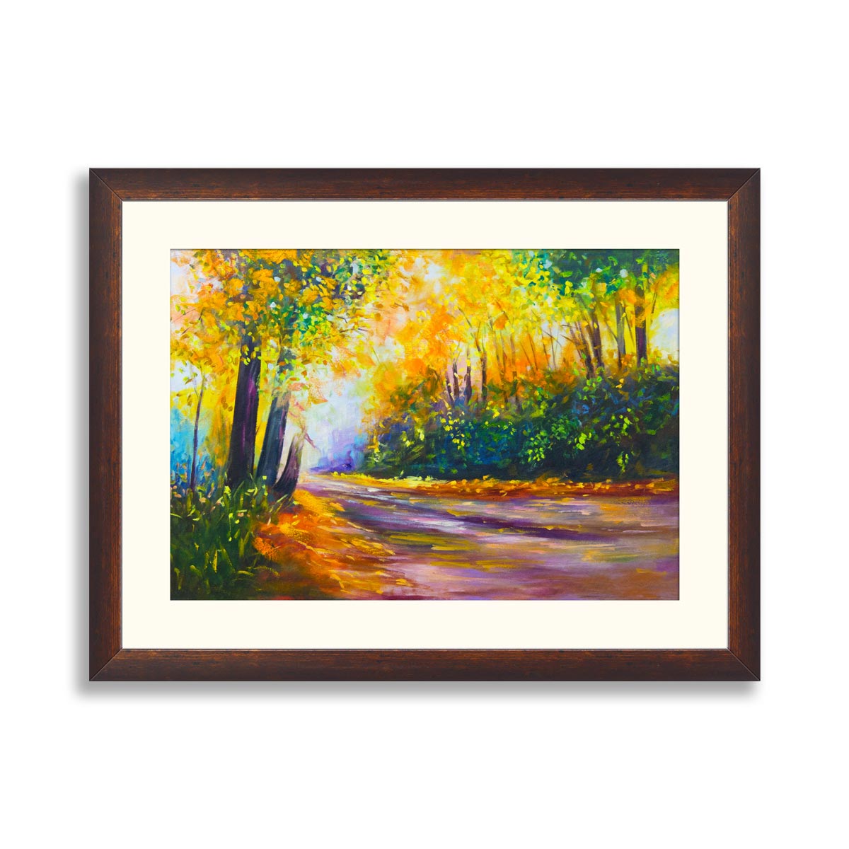 Painting of beautiful autumn forest