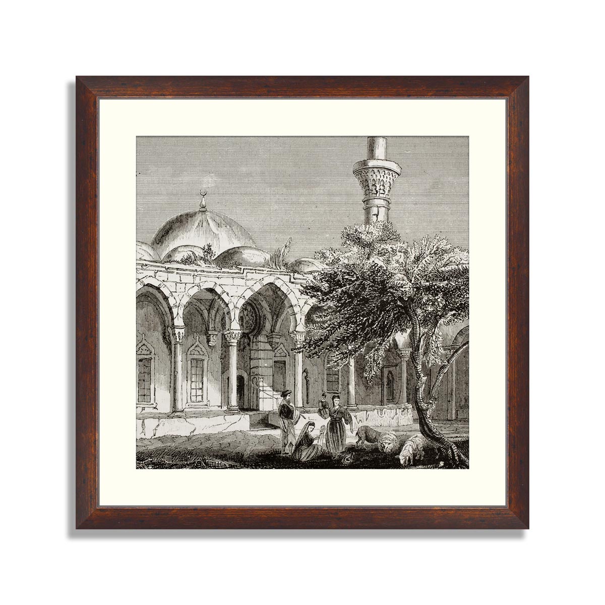 Mosque in Payas old illustration, southern Turkey