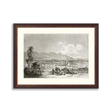 Old illustration depicting a Moroccan landscape