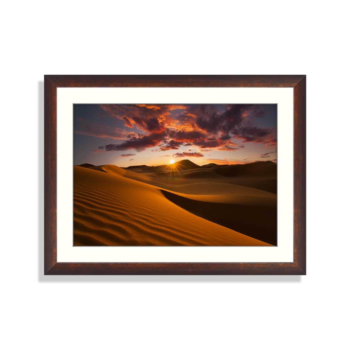 Beautiful sand dunes in the Sahara desert