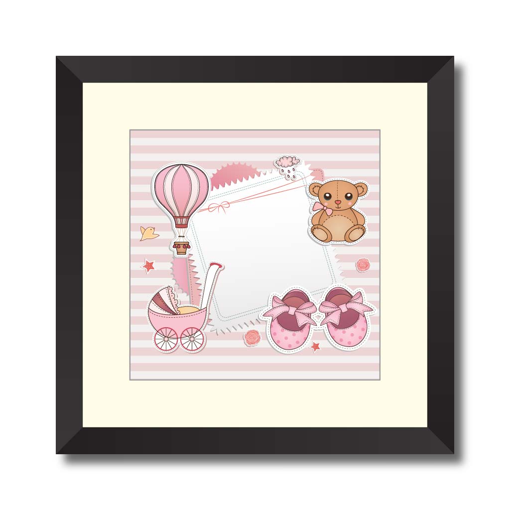 Baby girl shower card