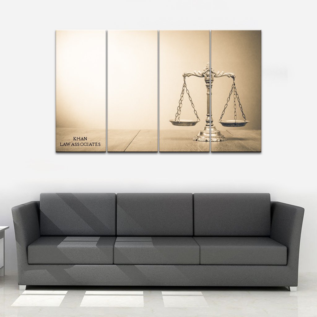 3 Panels Canvas Set Painting of Balance concept of law and justice 02