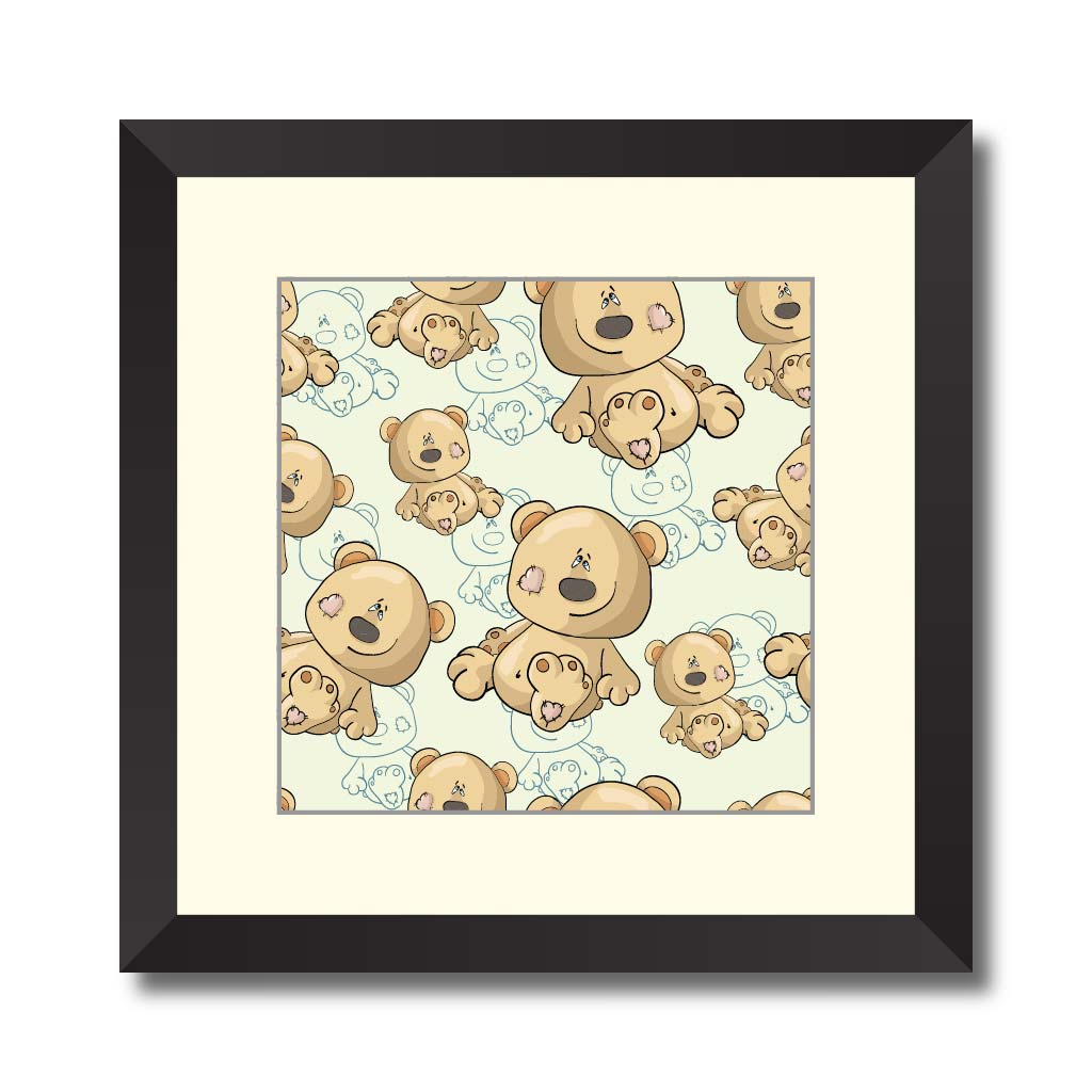 Bears on a beige background