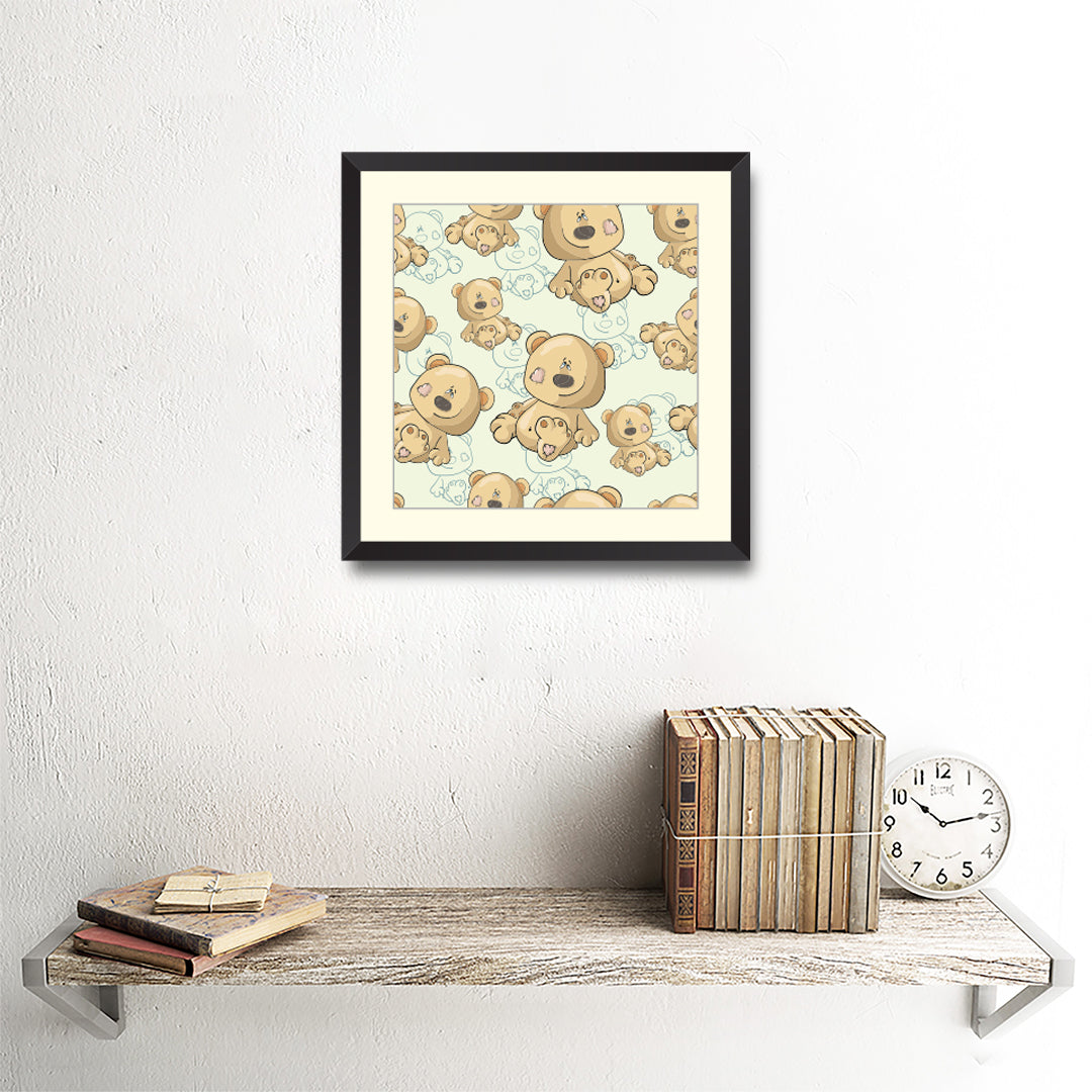 Bears on a beige background