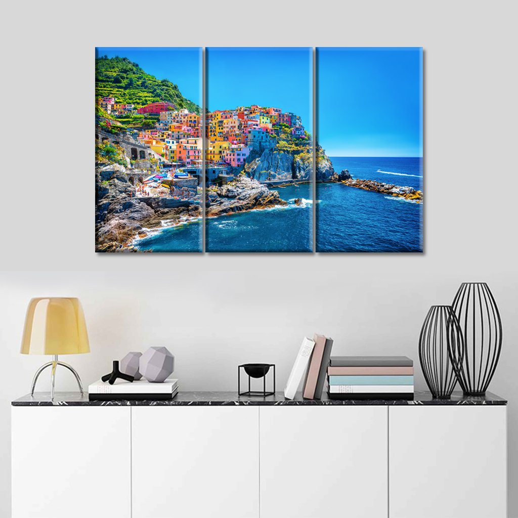 3 Panel Canvas set of Beautiful Beach