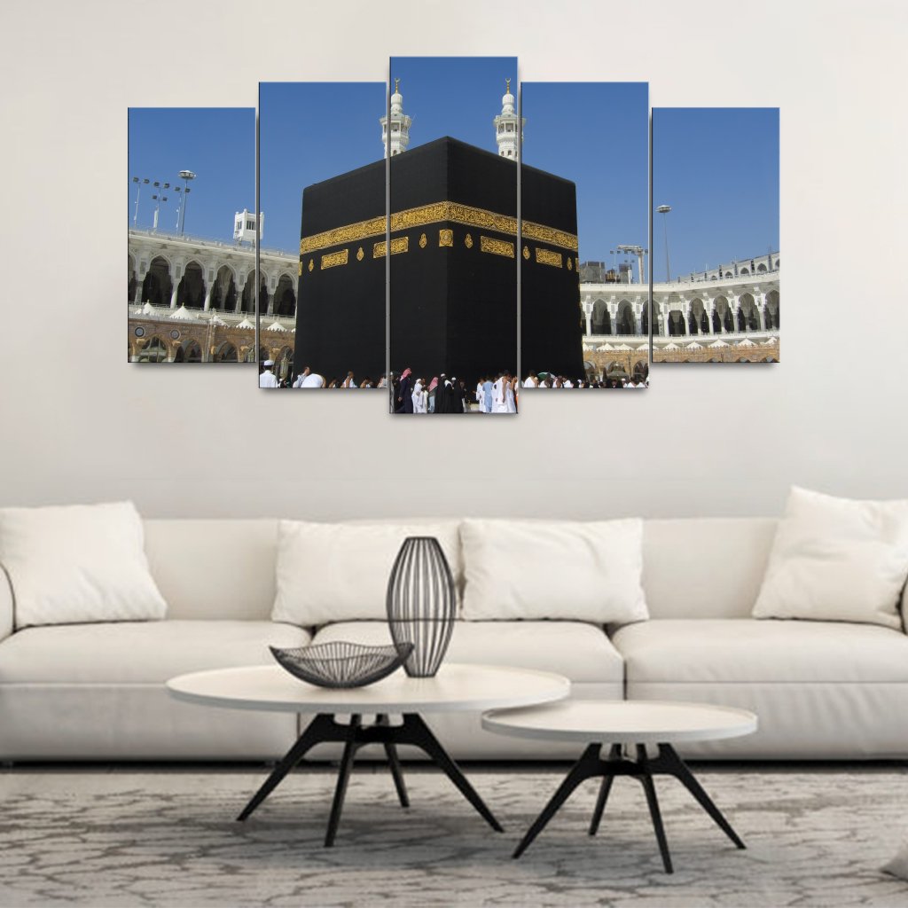 5 Panels Canvas Painting of Beautiful Picture of Kabba