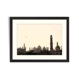 Skyline of Lahore old city scape with Badshahi Mosque