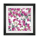 Watercolor pattern with bougainvillea flowers