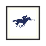 Polo player on isolated background