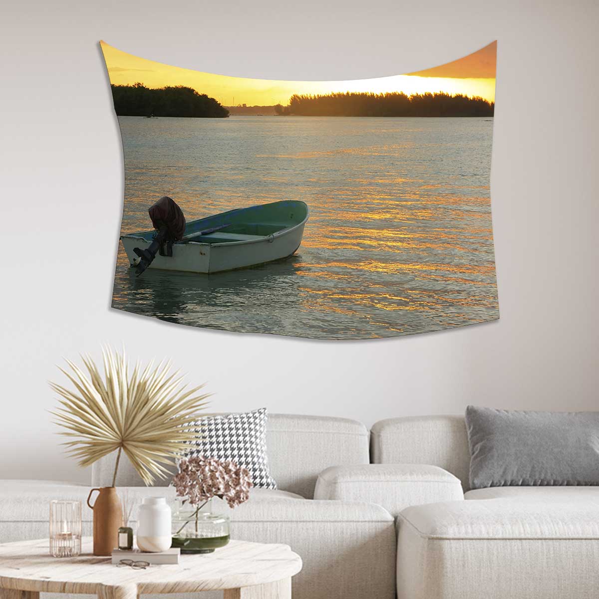 Boat-in-Boca-Chica-bay-at-sunset