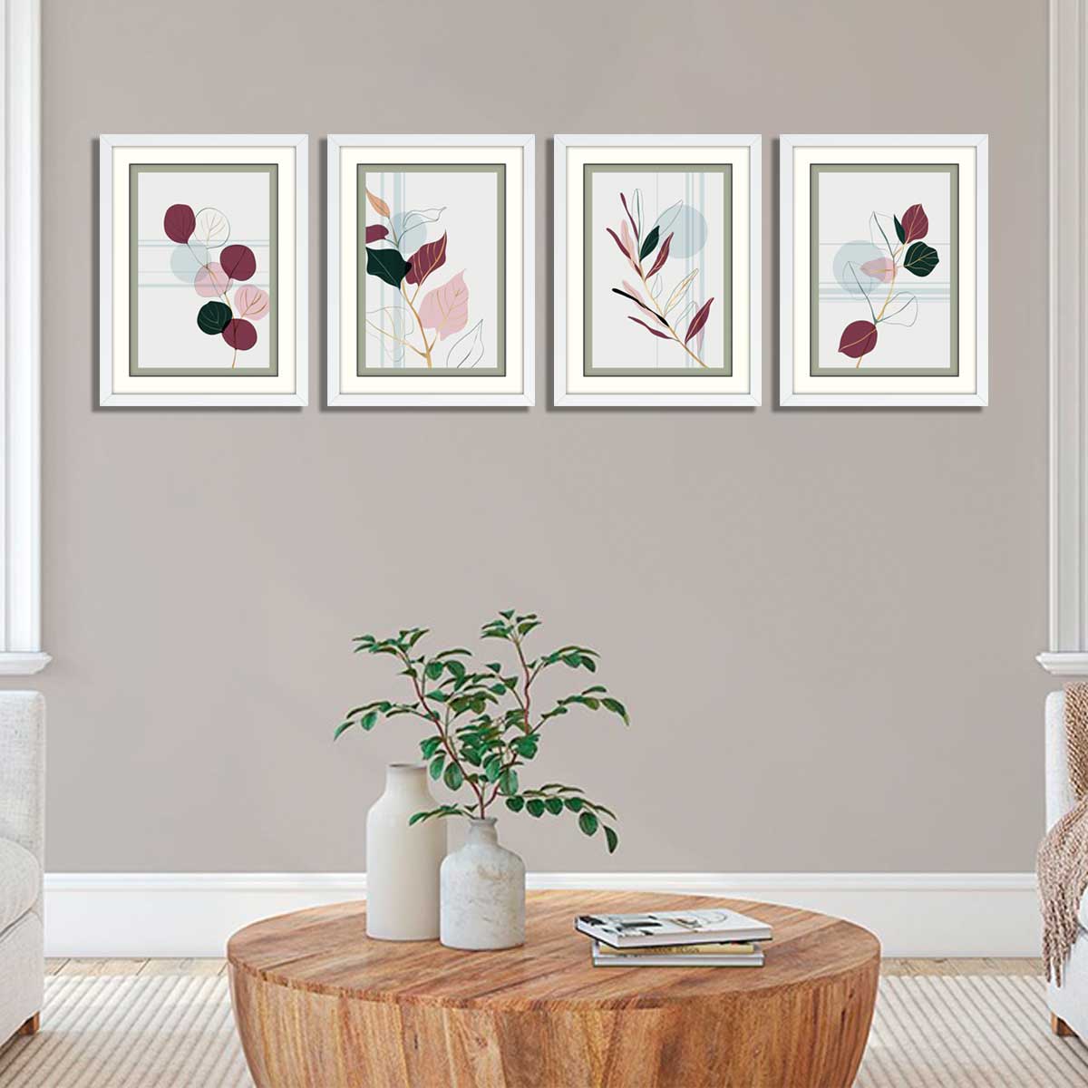 Botanical-and-gold-abstract-wall-arts-collection