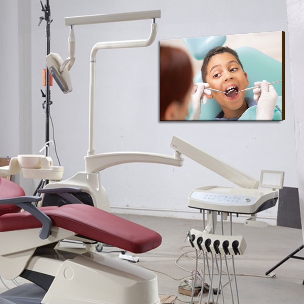 boy visiting a dentist