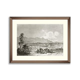 Old illustration depicting a Moroccan landscape