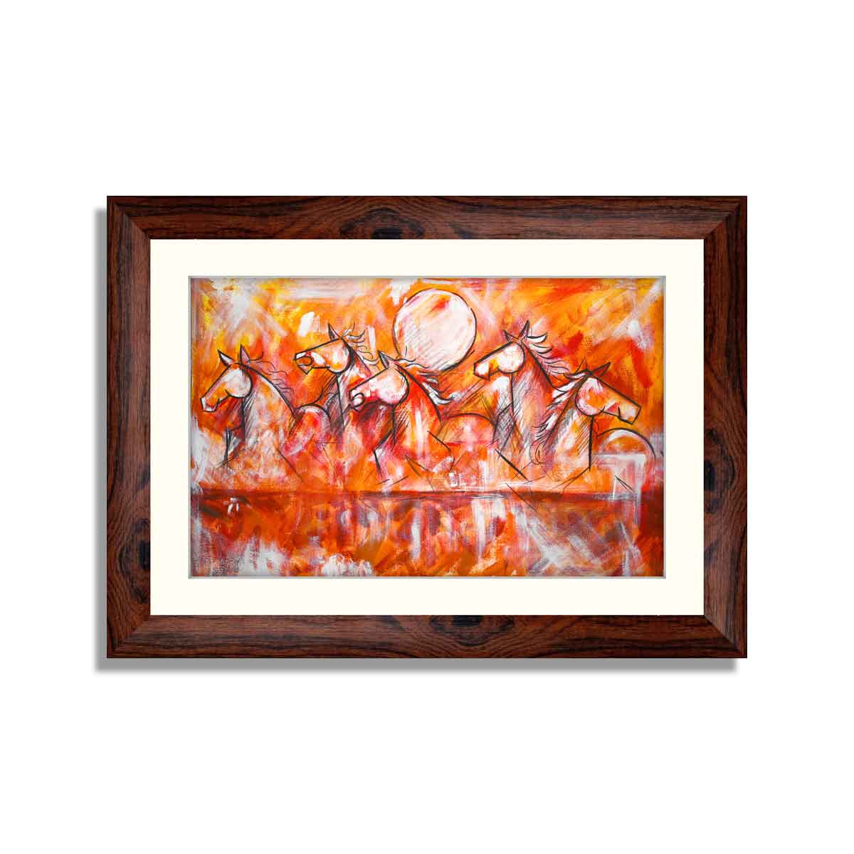 Abstract Horse Framed Art