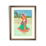 Indian lady dancing in rain