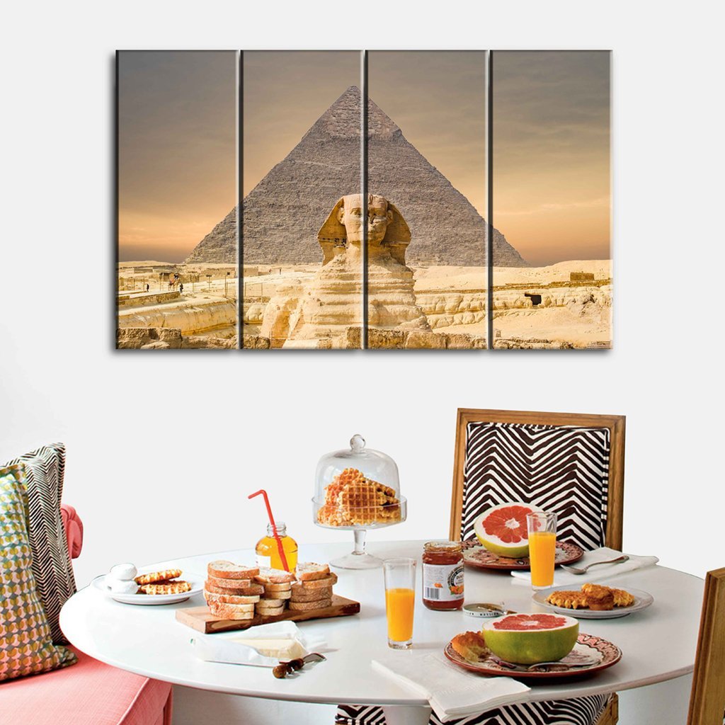 3 Panels Canvas Painting of Cairo,Egypt