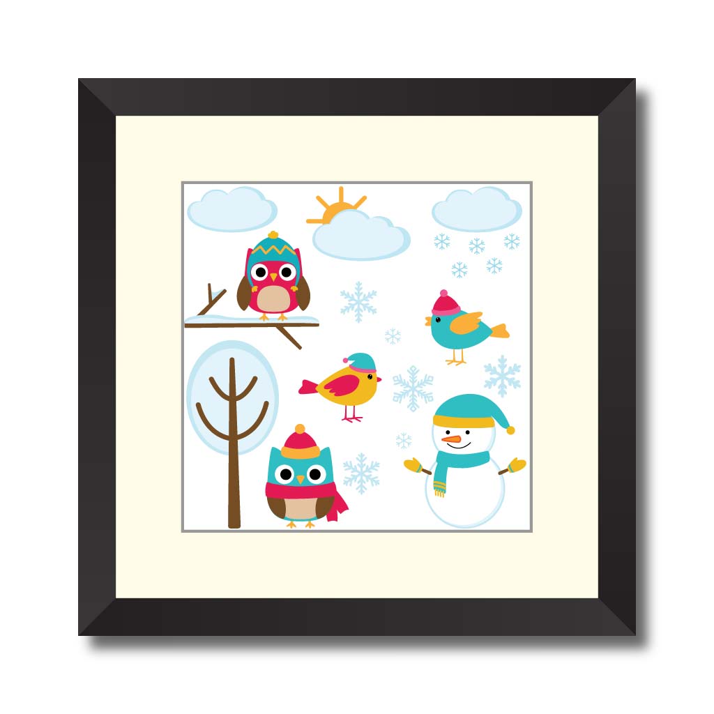 Cute set of winter elements