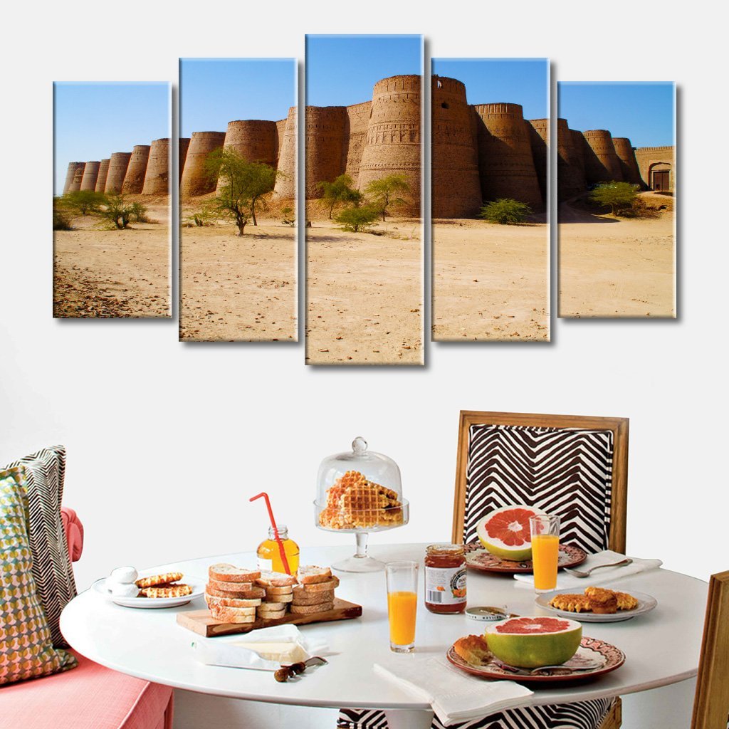 5 Panels Canvas set of Derawar Fort