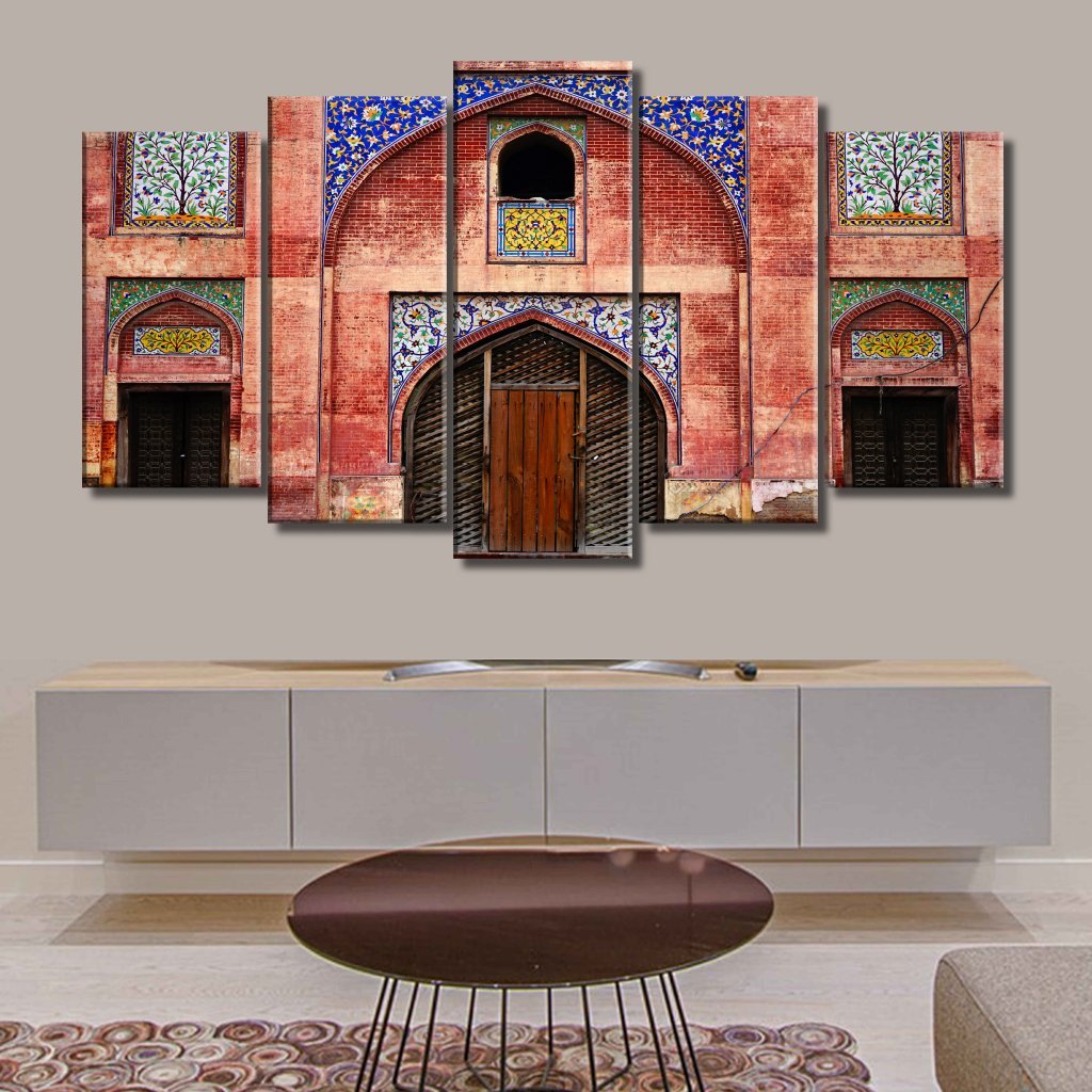 5 Panels Canvas set of Exterior detail of Wazir Khan Mosque