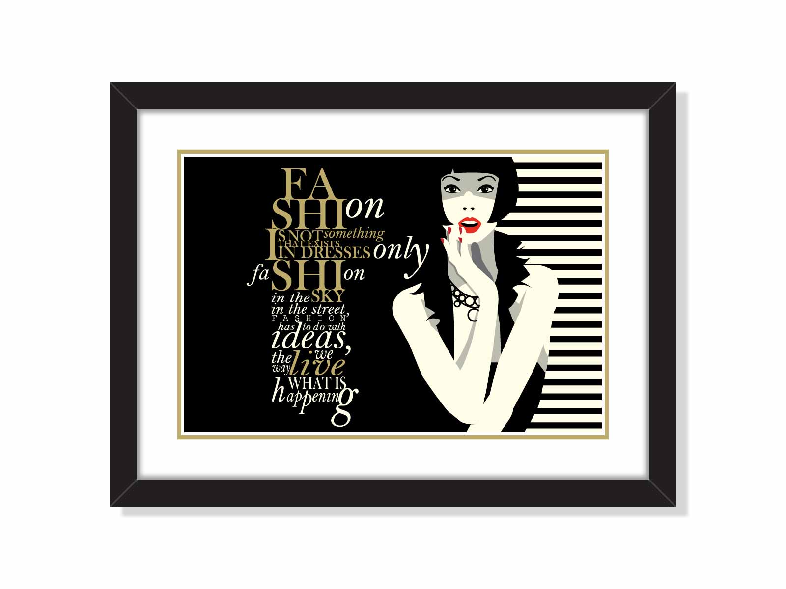 Fashion quote with woman in style pop art