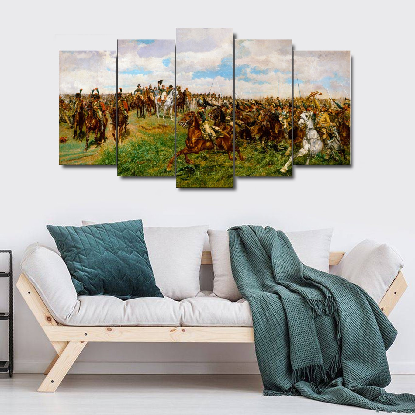 5 Panels Canvas set of French-painting,-oil-on-canvas