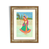 Indian lady dancing in rain