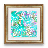 Seamless pattern with frangipani leaves