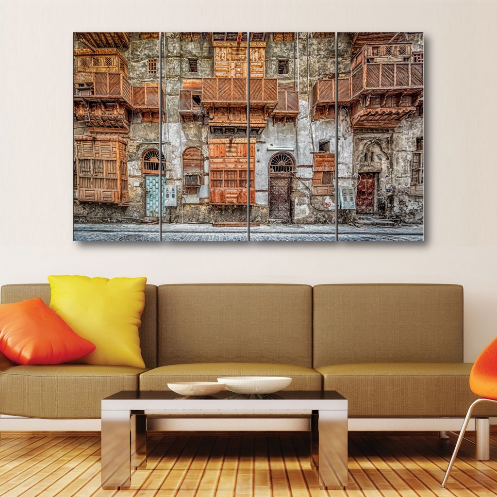 4 Panel Canvas Set of Historic-City-of-Jeddah