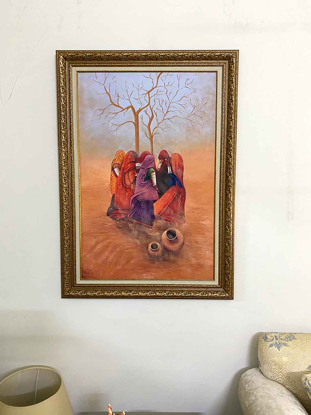 Celebration, love and dance in Desert-Culture of Desert-Oil Painting on Canvas