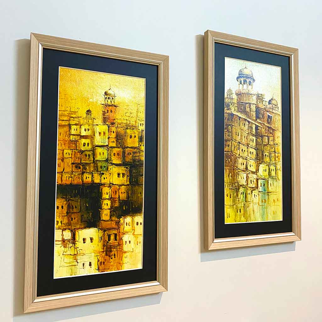 Historical Monuments Painting with Italian Wooden Moulding-15