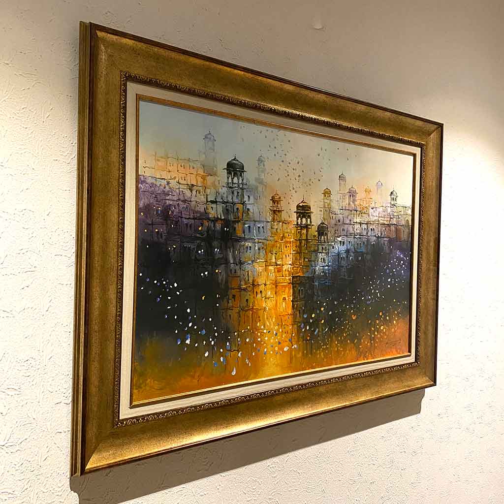 Abstract Old City Painting