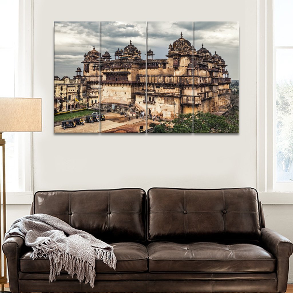 4 Panel Canvas Set of Jehangir-Mahal-citadel-in-Orchha-,-India